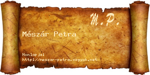 Mészár Petra névjegykártya