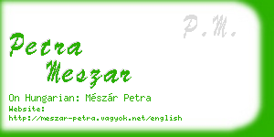 petra meszar business card